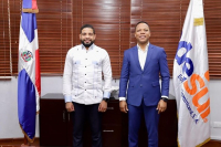 El Lic. Welinton Grull&oacute;n realiz&oacute; una visita de cortes&iacute;a esta tarde al director general de EDESUR Milton Morrison.